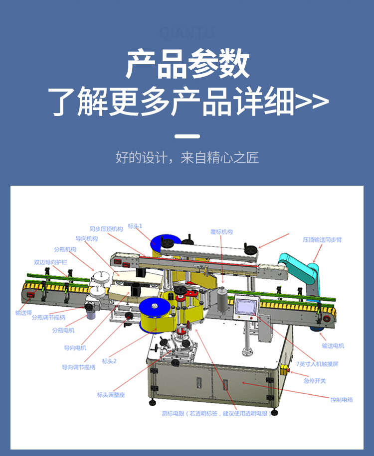 全自動雙側(cè)面貼標機